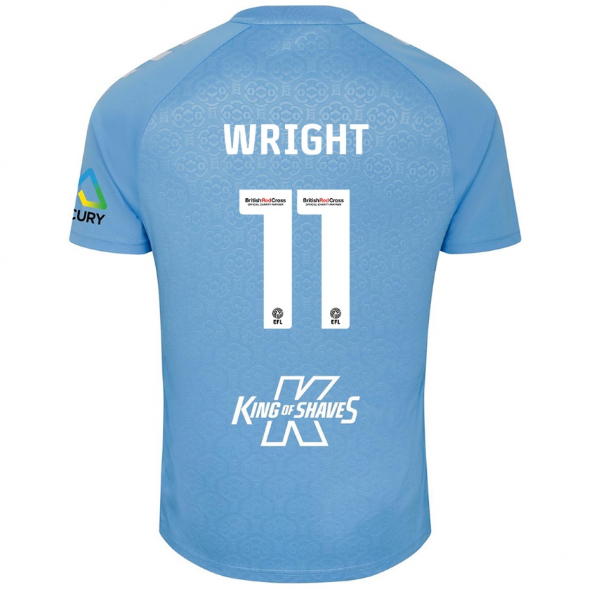 Kinder Haji Wright #11 Blau Weiß Heimtrikot Trikot 2024/25 T-Shirt Schweiz