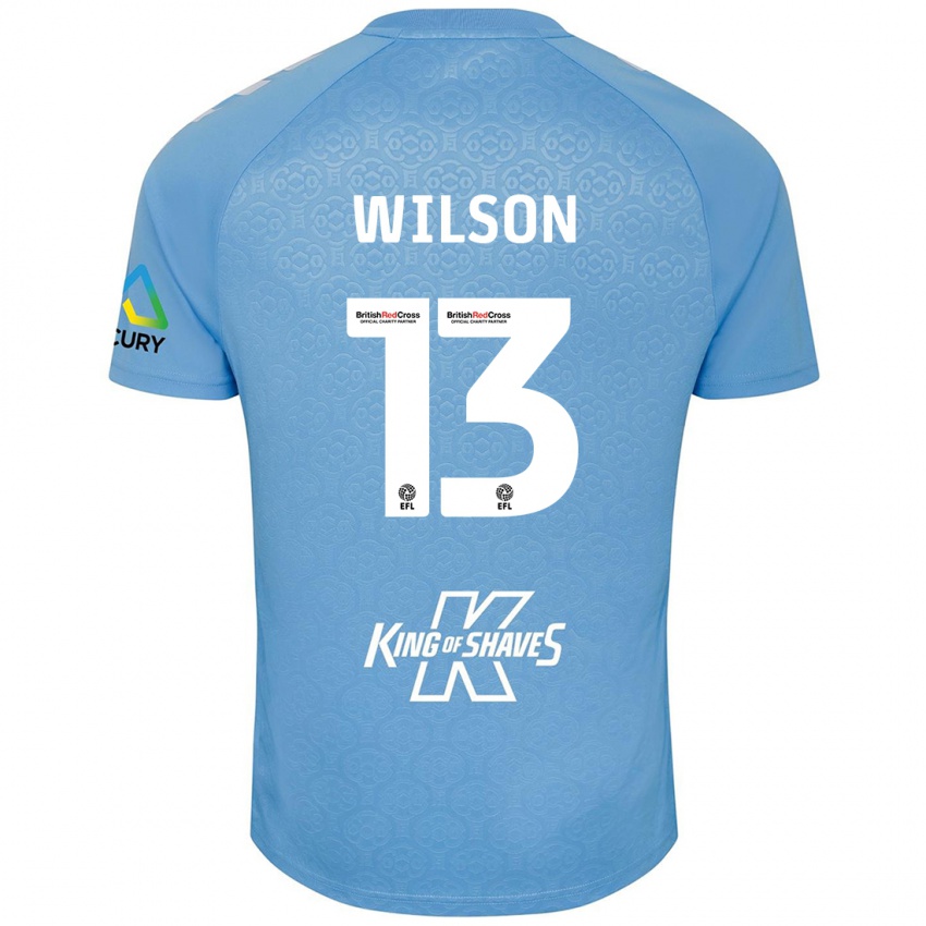 Kinder Ben Wilson #13 Blau Weiß Heimtrikot Trikot 2024/25 T-Shirt Schweiz