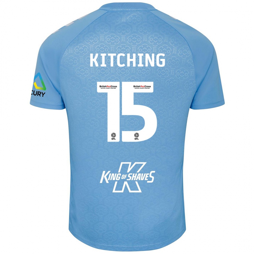 Kinder Liam Kitching #15 Blau Weiß Heimtrikot Trikot 2024/25 T-Shirt Schweiz