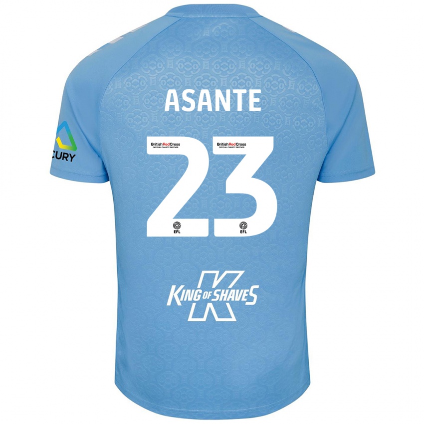 Enfant Maillot Brandon Thomas-Asante #23 Bleu Blanc Tenues Domicile 2024/25 T-Shirt Suisse