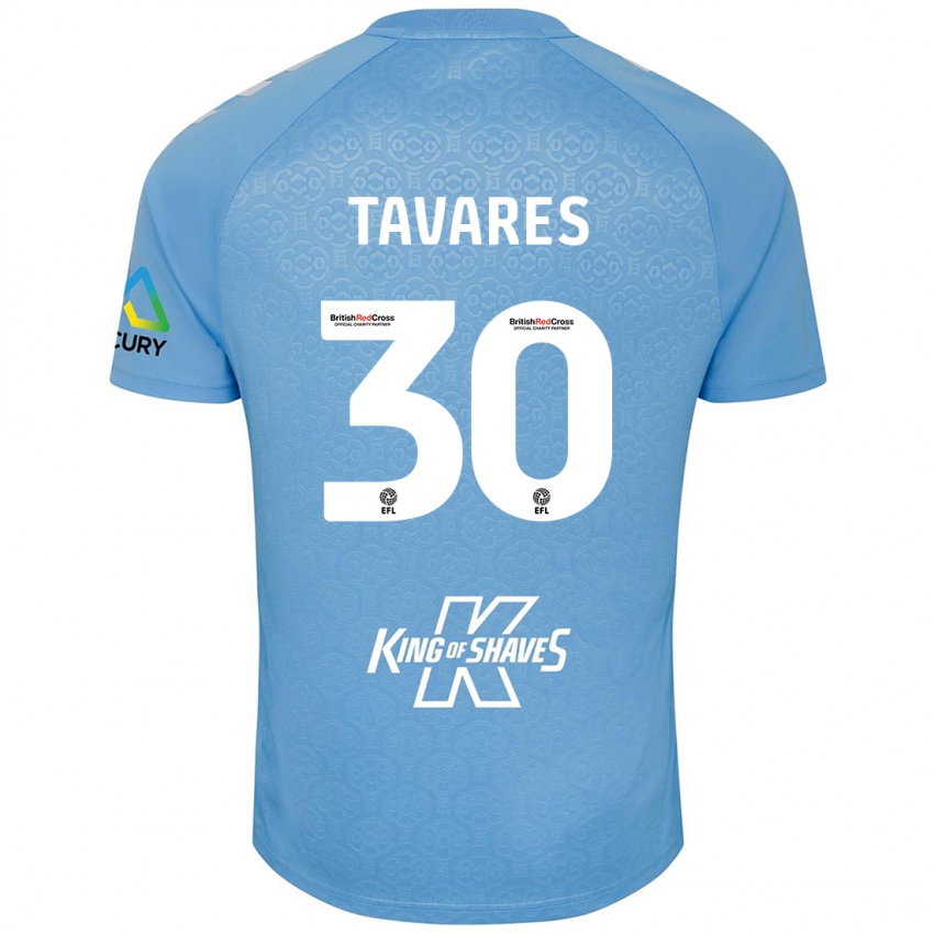 Kinder Fábio Tavares #30 Blau Weiß Heimtrikot Trikot 2024/25 T-Shirt Schweiz