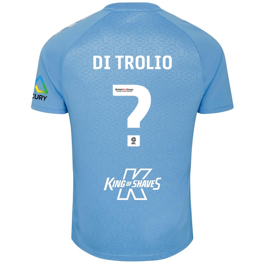 Kinder Riccardo Di Trolio #0 Blau Weiß Heimtrikot Trikot 2024/25 T-Shirt Schweiz