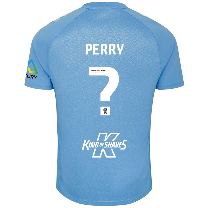 Kinder Callum Perry #0 Blau Weiß Heimtrikot Trikot 2024/25 T-Shirt Schweiz