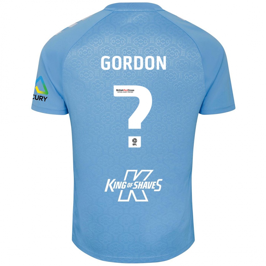 Kinder Joshua Gordon #0 Blau Weiß Heimtrikot Trikot 2024/25 T-Shirt Schweiz