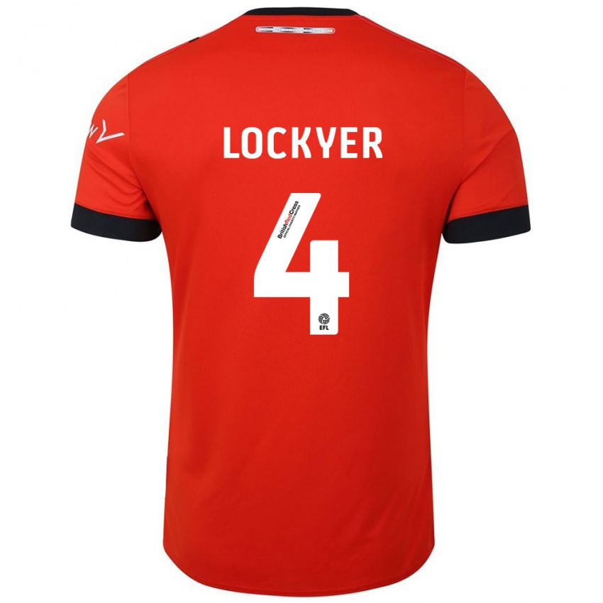 Kinder Tom Lockyer #4 Orange Schwarz Heimtrikot Trikot 2024/25 T-Shirt Schweiz