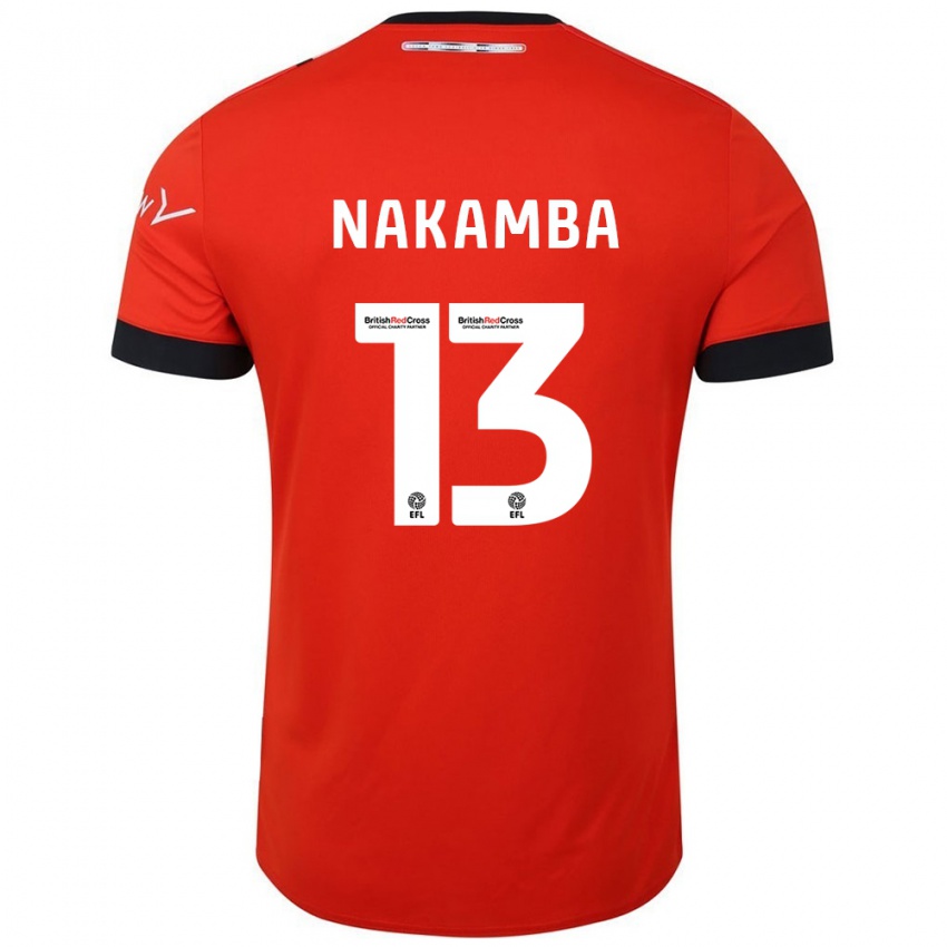 Kinder Marvelous Nakamba #13 Orange Schwarz Heimtrikot Trikot 2024/25 T-Shirt Schweiz