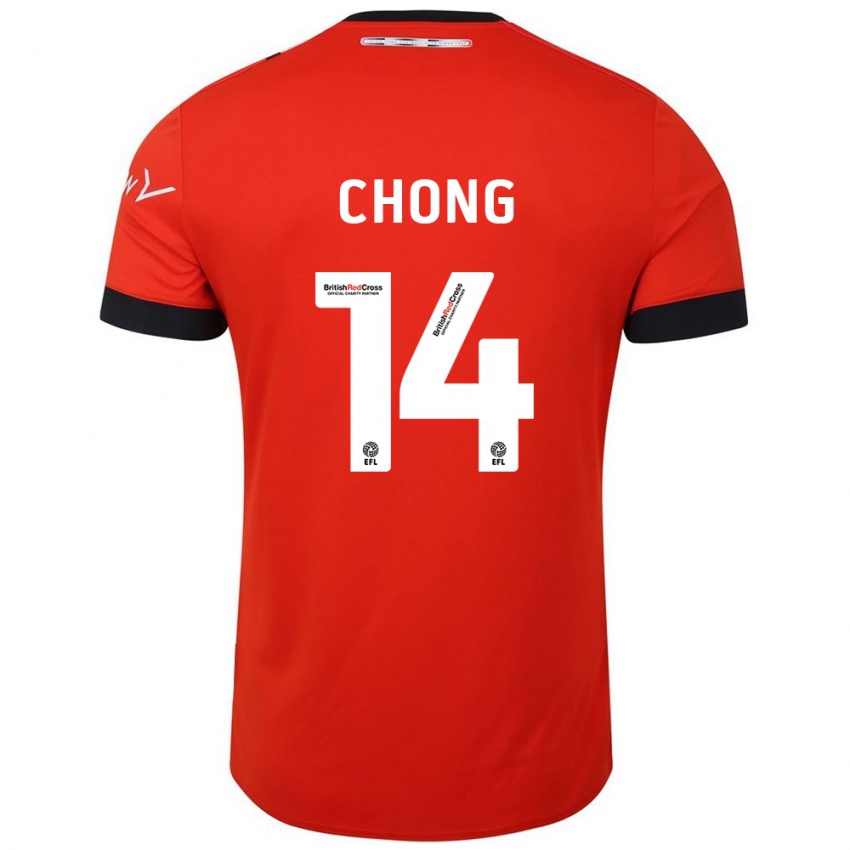 Enfant Maillot Tahith Chong #14 Orange Noir Tenues Domicile 2024/25 T-Shirt Suisse