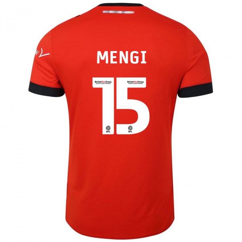 Enfant Maillot Teden Mengi #15 Orange Noir Tenues Domicile 2024/25 T-Shirt Suisse