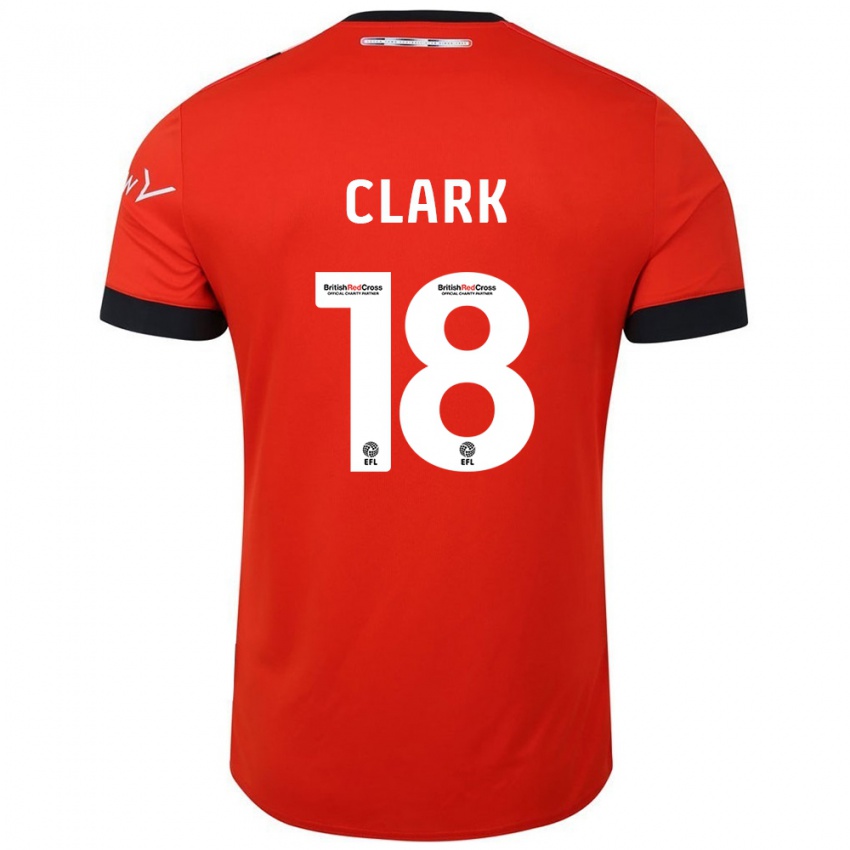 Kinder Jordan Clark #18 Orange Schwarz Heimtrikot Trikot 2024/25 T-Shirt Schweiz