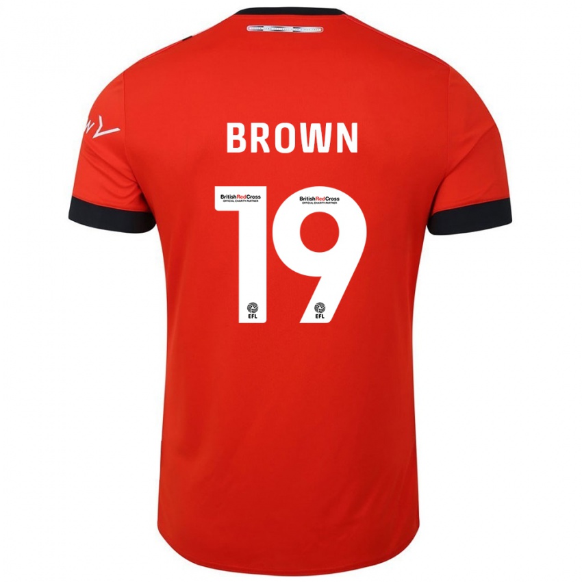 Kinder Jacob Brown #19 Orange Schwarz Heimtrikot Trikot 2024/25 T-Shirt Schweiz