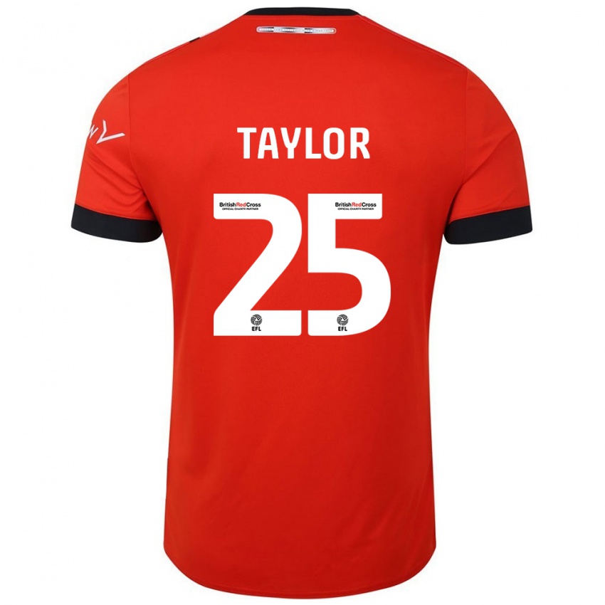 Enfant Maillot Joe Taylor #25 Orange Noir Tenues Domicile 2024/25 T-Shirt Suisse