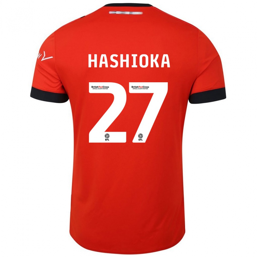 Enfant Maillot Daiki Hashioka #27 Orange Noir Tenues Domicile 2024/25 T-Shirt Suisse