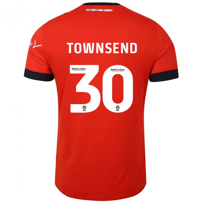 Enfant Maillot Andros Townsend #30 Orange Noir Tenues Domicile 2024/25 T-Shirt Suisse