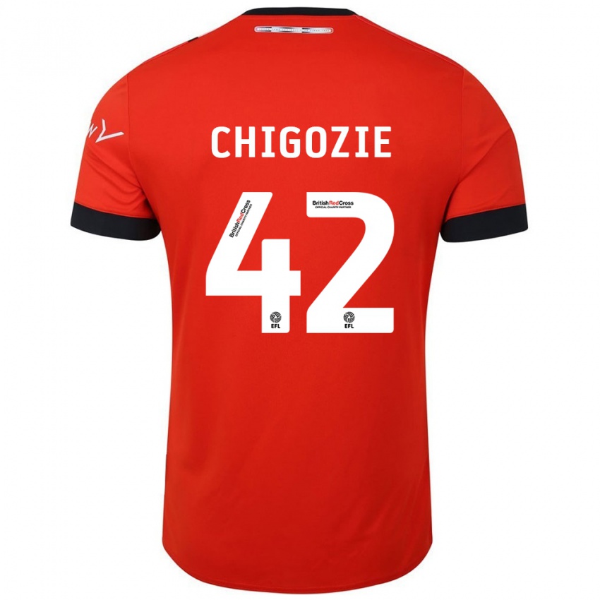 Kinder Christian Chigozie #42 Orange Schwarz Heimtrikot Trikot 2024/25 T-Shirt Schweiz