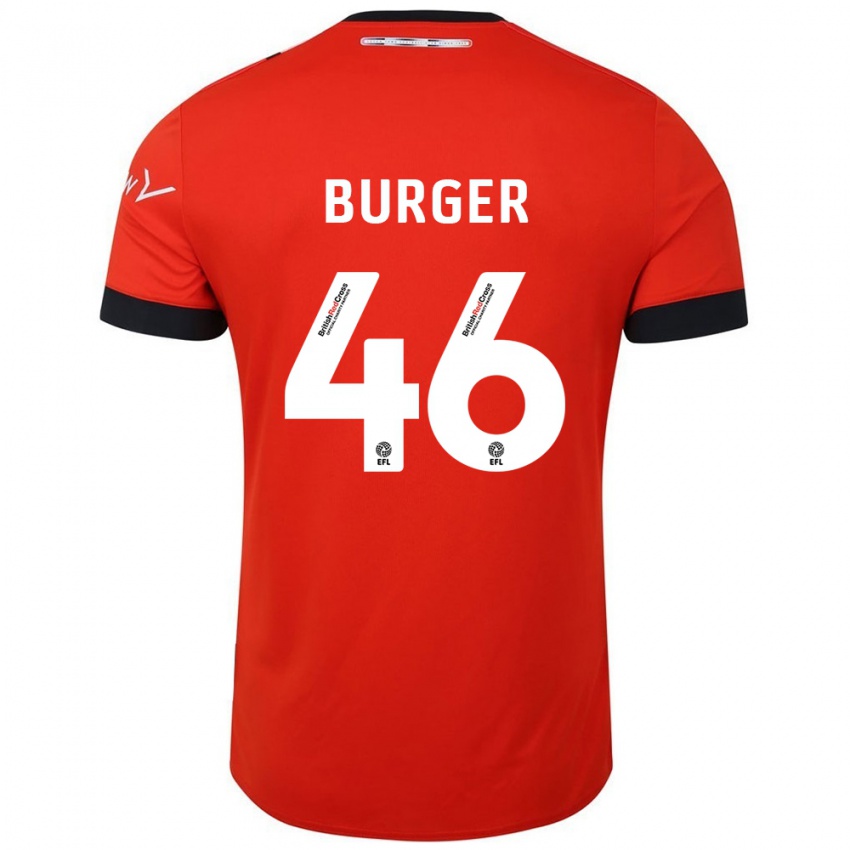 Enfant Maillot Jake Burger #46 Orange Noir Tenues Domicile 2024/25 T-Shirt Suisse