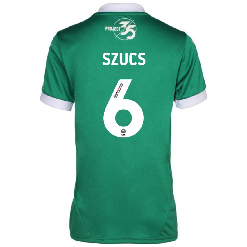 Enfant Maillot Kornél Szűcs #6 Vert Blanc Tenues Domicile 2024/25 T-Shirt Suisse