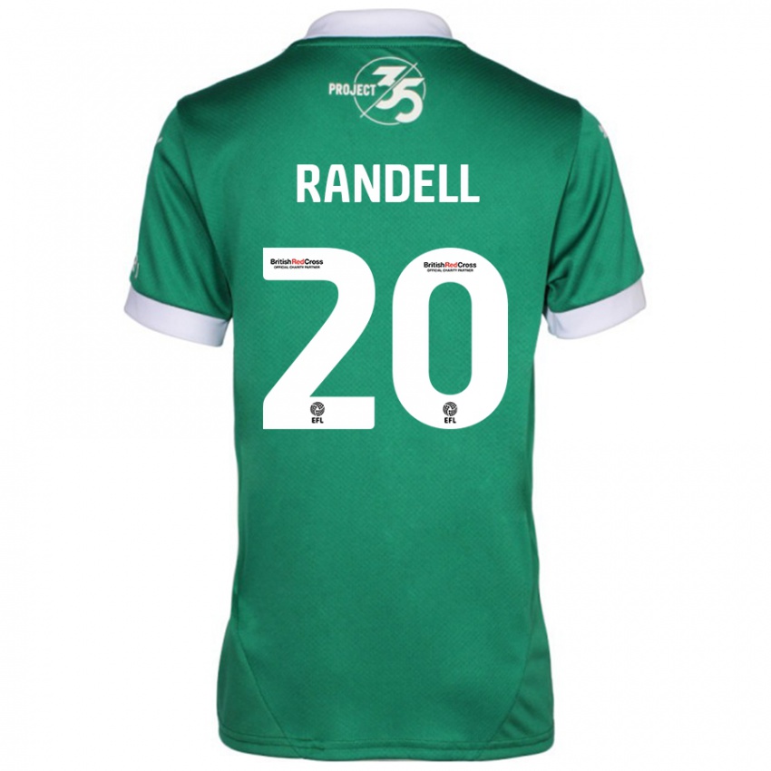 Enfant Maillot Adam Randell #20 Vert Blanc Tenues Domicile 2024/25 T-Shirt Suisse