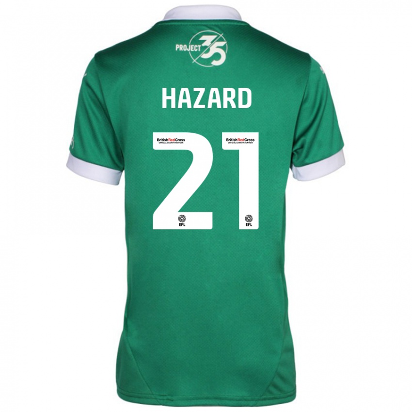 Enfant Maillot Conor Hazard #21 Vert Blanc Tenues Domicile 2024/25 T-Shirt Suisse