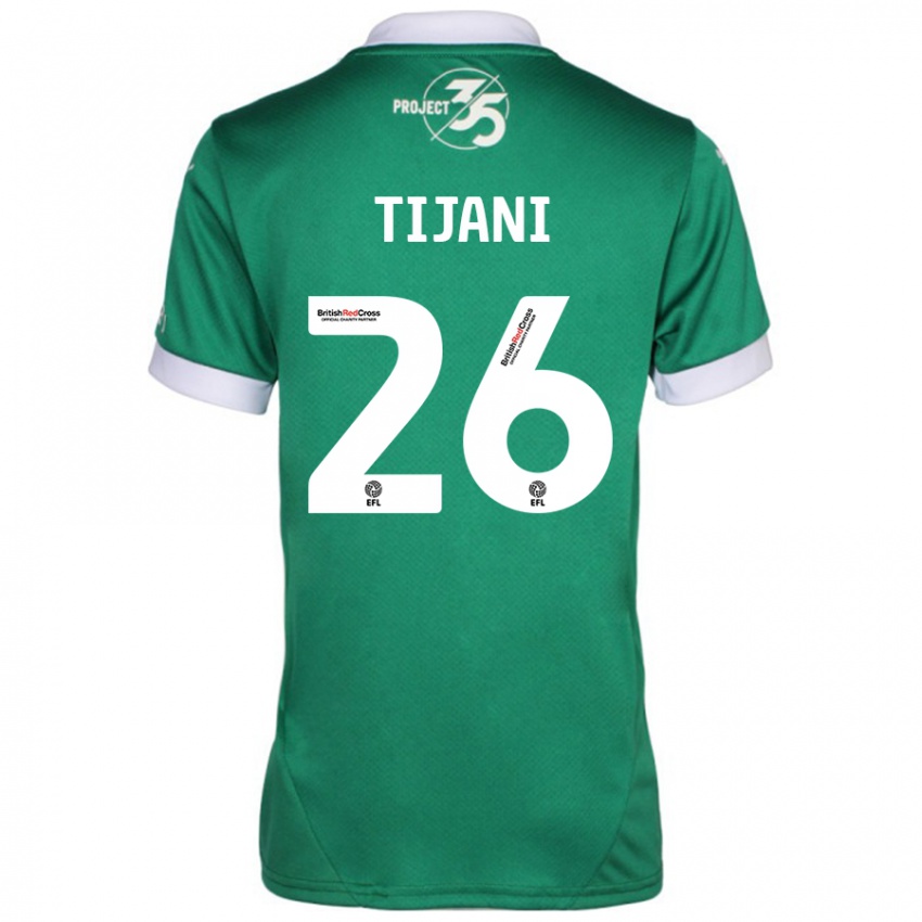 Enfant Maillot Muhamed Tijani #26 Vert Blanc Tenues Domicile 2024/25 T-Shirt Suisse