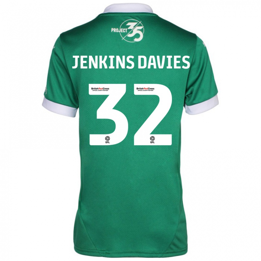 Enfant Maillot Will Jenkins-Davies #32 Vert Blanc Tenues Domicile 2024/25 T-Shirt Suisse