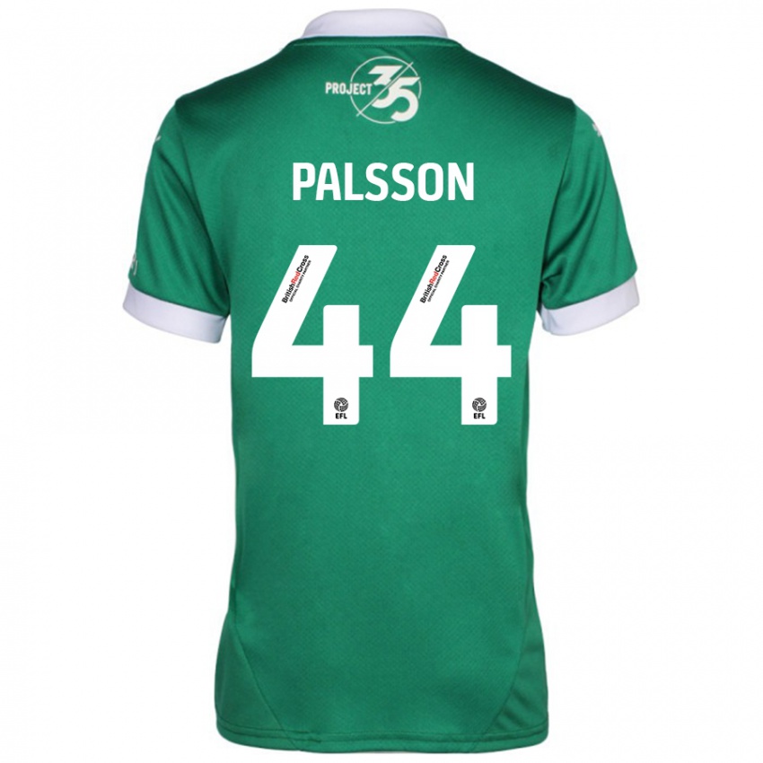 Enfant Maillot Victor Pálsson #44 Vert Blanc Tenues Domicile 2024/25 T-Shirt Suisse