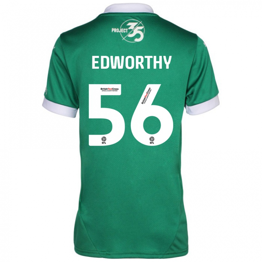 Kinder Kieran Edworthy #56 Grün Weiß Heimtrikot Trikot 2024/25 T-Shirt Schweiz