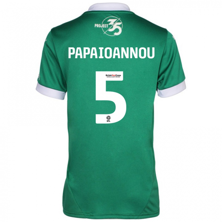 Kinder Panagiota Papaioannou #5 Grün Weiß Heimtrikot Trikot 2024/25 T-Shirt Schweiz