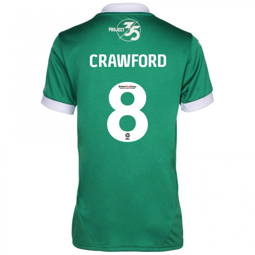 Kinder Imy Crawford #8 Grün Weiß Heimtrikot Trikot 2024/25 T-Shirt Schweiz