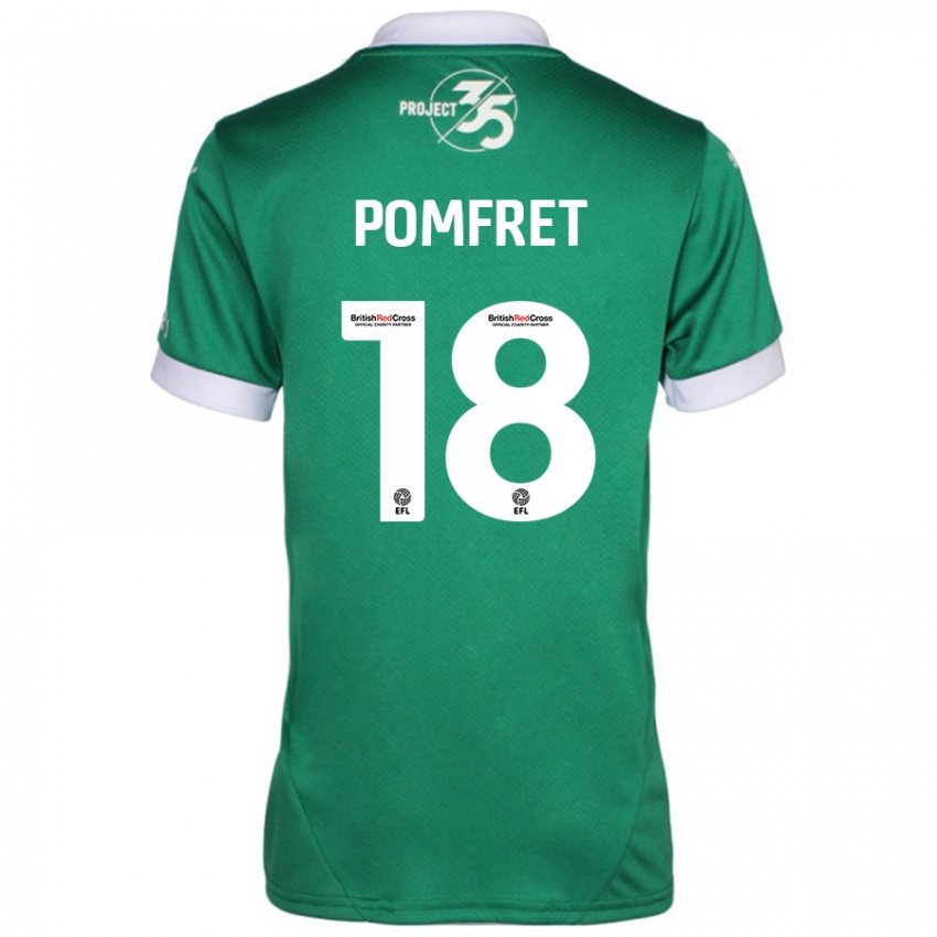 Enfant Maillot Taya Pomfret #18 Vert Blanc Tenues Domicile 2024/25 T-Shirt Suisse