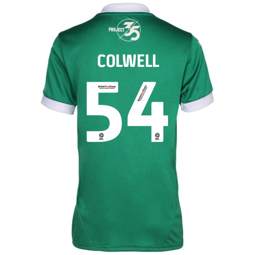 Kinder Lewis Colwell #54 Grün Weiß Heimtrikot Trikot 2024/25 T-Shirt Schweiz