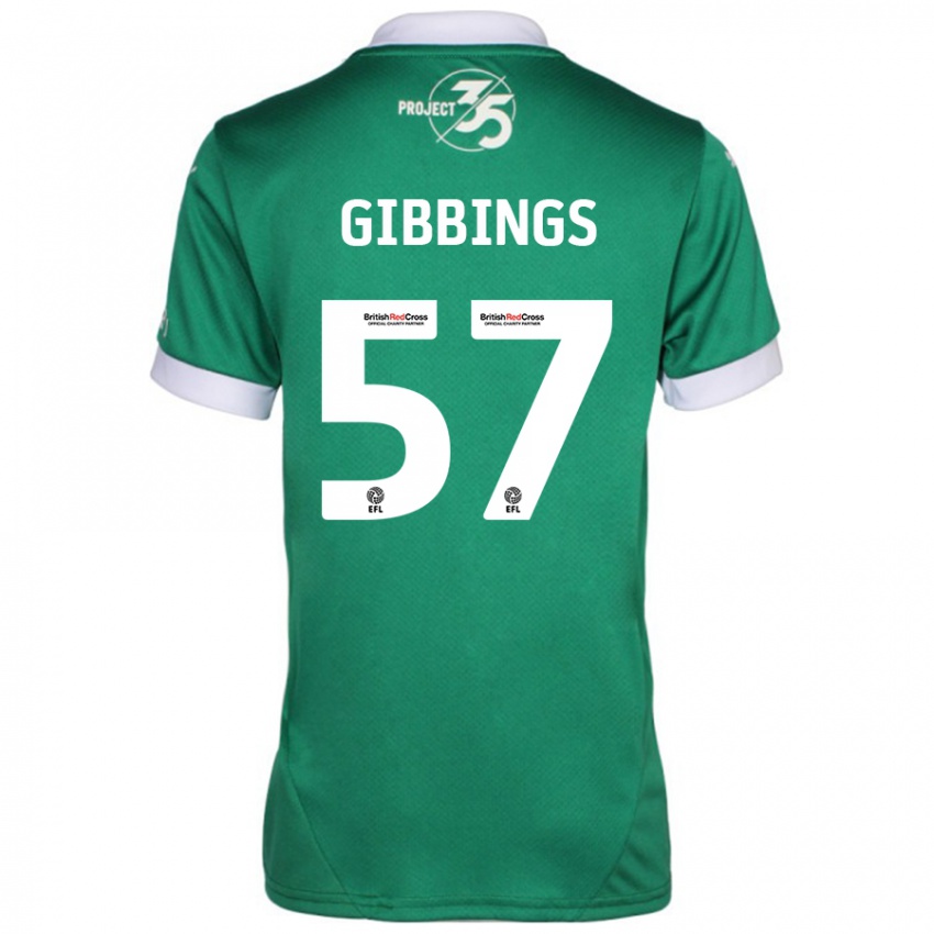 Kinder Cole Gibbings #57 Grün Weiß Heimtrikot Trikot 2024/25 T-Shirt Schweiz