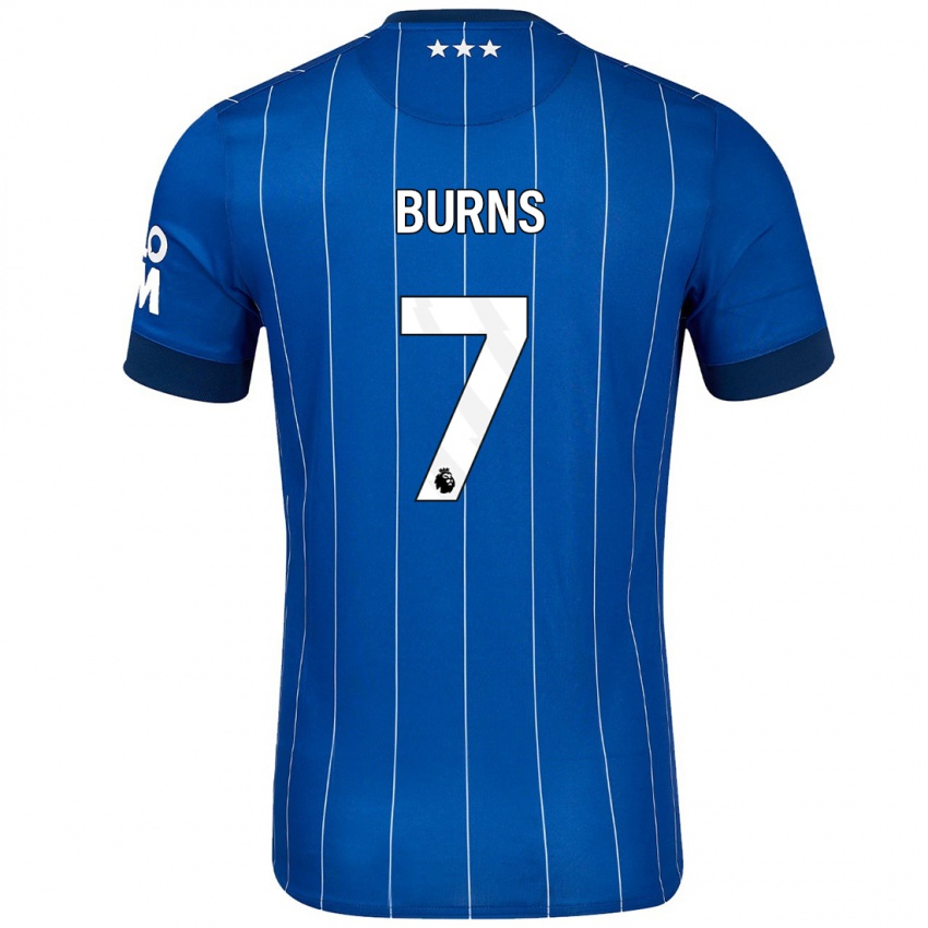 Kinder Wes Burns #7 Marineblau Heimtrikot Trikot 2024/25 T-Shirt Schweiz