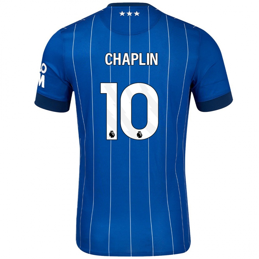 Kinder Conor Chaplin #10 Marineblau Heimtrikot Trikot 2024/25 T-Shirt Schweiz