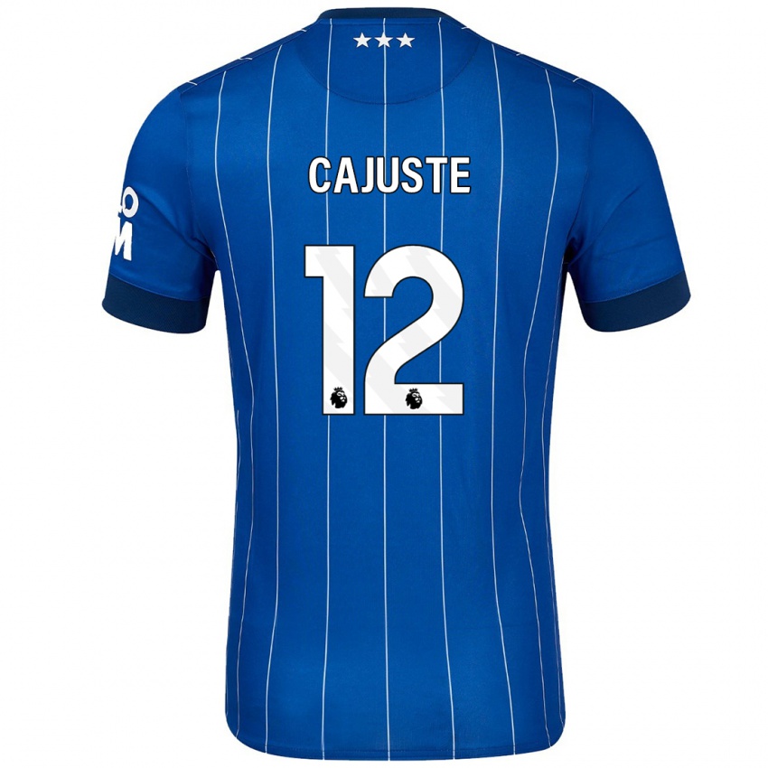 Enfant Maillot Jens Cajuste #12 Bleu Marine Tenues Domicile 2024/25 T-Shirt Suisse