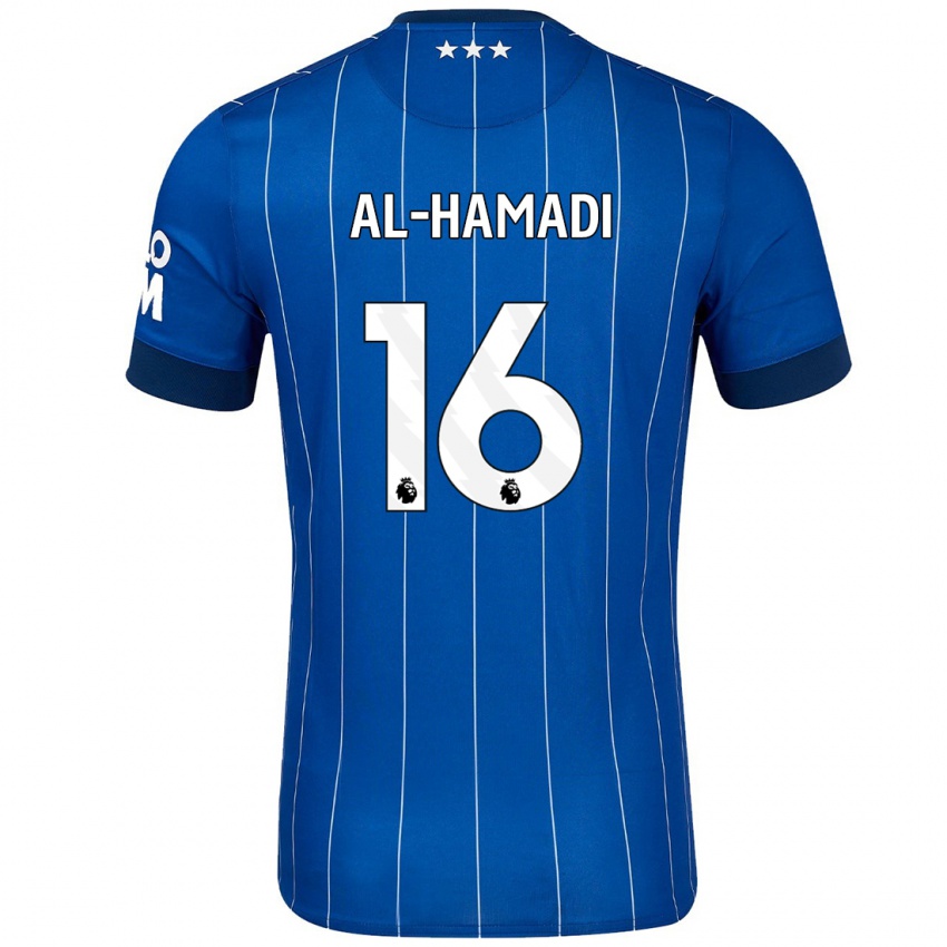 Enfant Maillot Ali Al-Hamadi #16 Bleu Marine Tenues Domicile 2024/25 T-Shirt Suisse