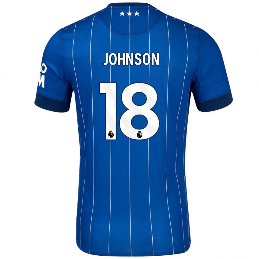 Kinder Ben Johnson #18 Marineblau Heimtrikot Trikot 2024/25 T-Shirt Schweiz