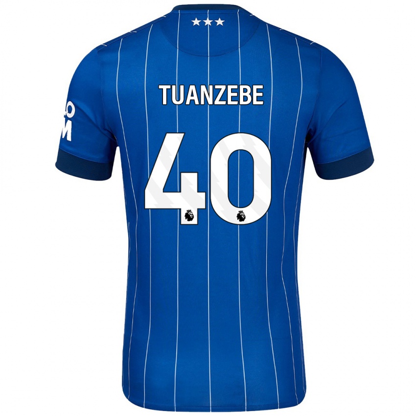 Kinder Axel Tuanzebe #40 Marineblau Heimtrikot Trikot 2024/25 T-Shirt Schweiz