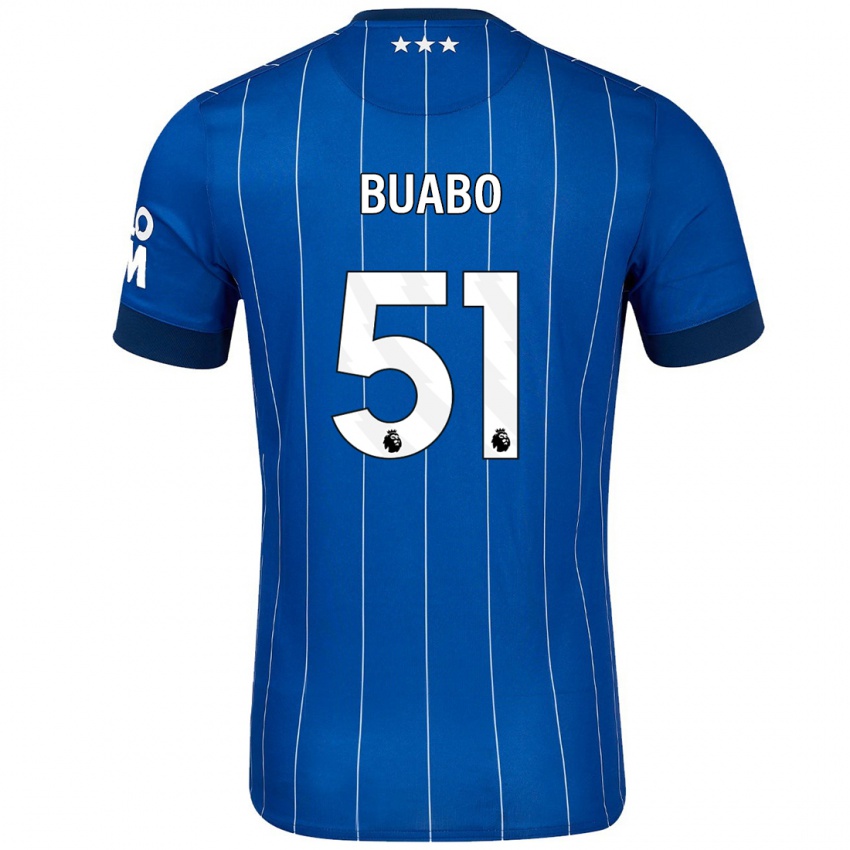 Kinder Gerard Buabo #51 Marineblau Heimtrikot Trikot 2024/25 T-Shirt Schweiz