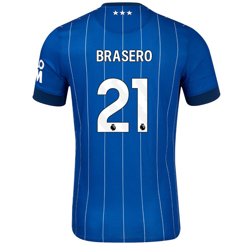 Kinder Sarah Brasero-Carreira #21 Marineblau Heimtrikot Trikot 2024/25 T-Shirt Schweiz