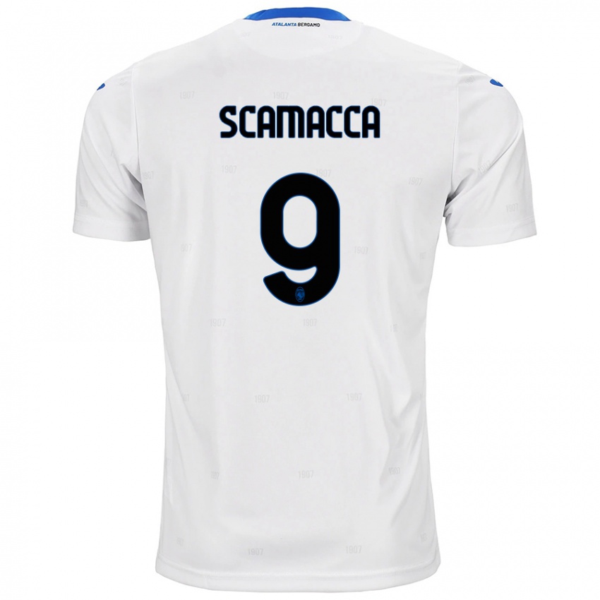 Kinder Gianluca Scamacca #9 Weiß Auswärtstrikot Trikot 2024/25 T-Shirt Schweiz