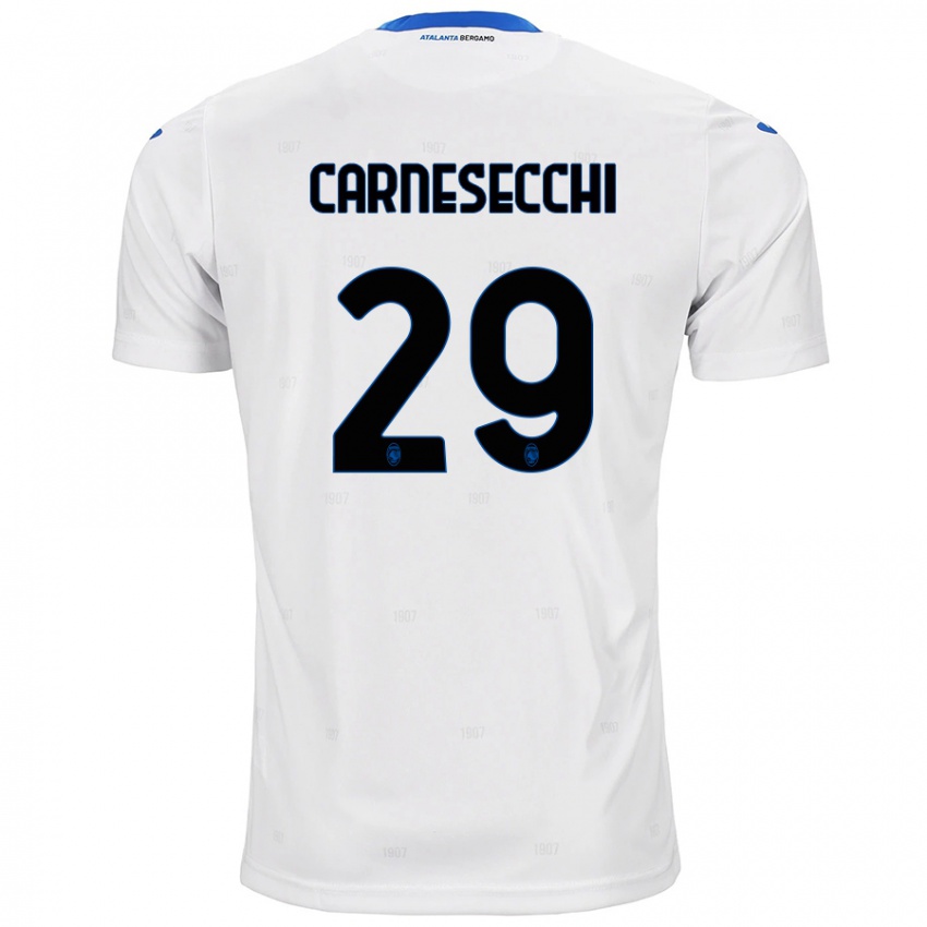 Kinder Marco Carnesecchi #29 Weiß Auswärtstrikot Trikot 2024/25 T-Shirt Schweiz