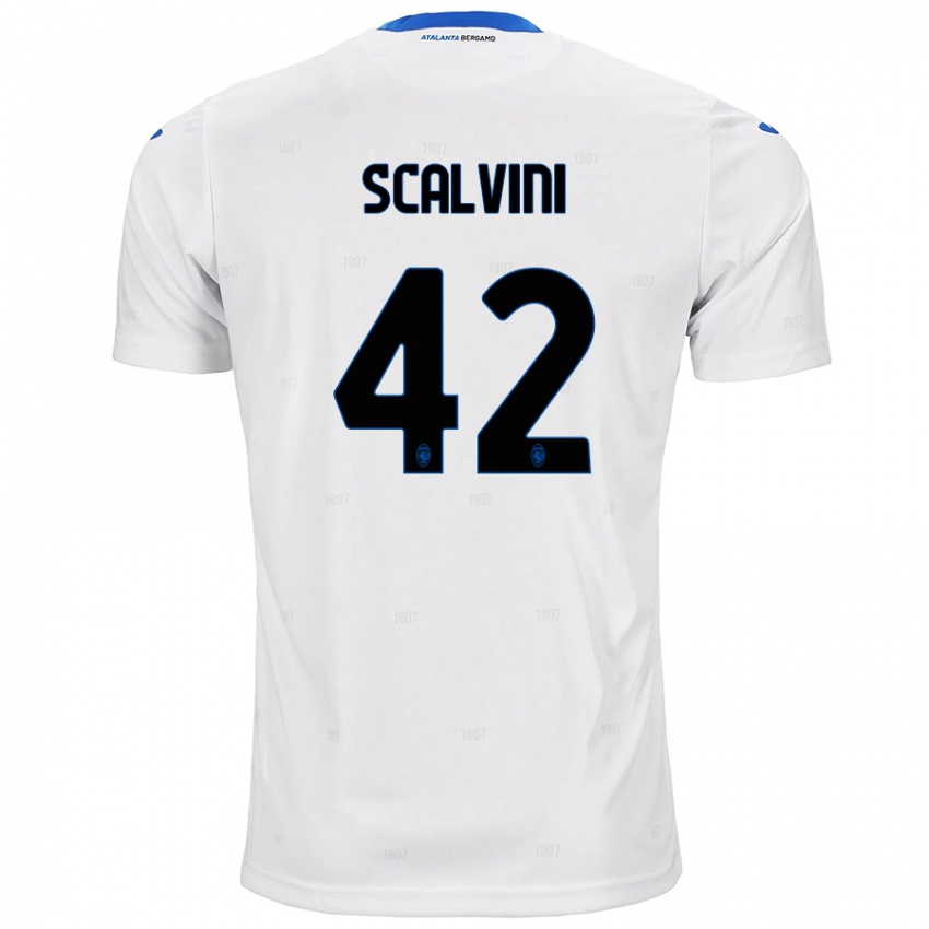 Kinder Giorgio Scalvini #42 Weiß Auswärtstrikot Trikot 2024/25 T-Shirt Schweiz