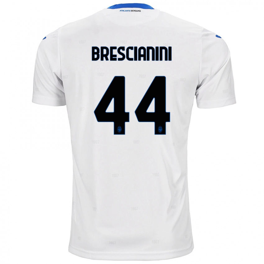 Kinder Marco Brescianini #44 Weiß Auswärtstrikot Trikot 2024/25 T-Shirt Schweiz