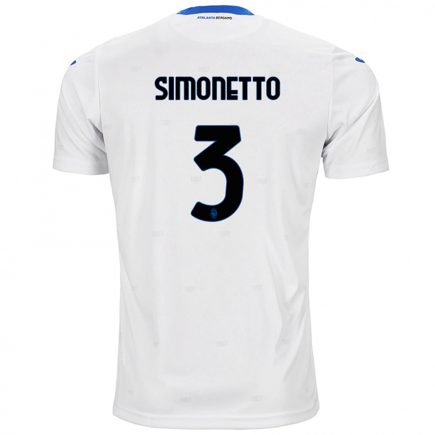 Kinder Federico Simonetto #3 Weiß Auswärtstrikot Trikot 2024/25 T-Shirt Schweiz