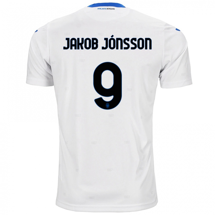 Kinder Birkir Jakob Jónsson #9 Weiß Auswärtstrikot Trikot 2024/25 T-Shirt Schweiz