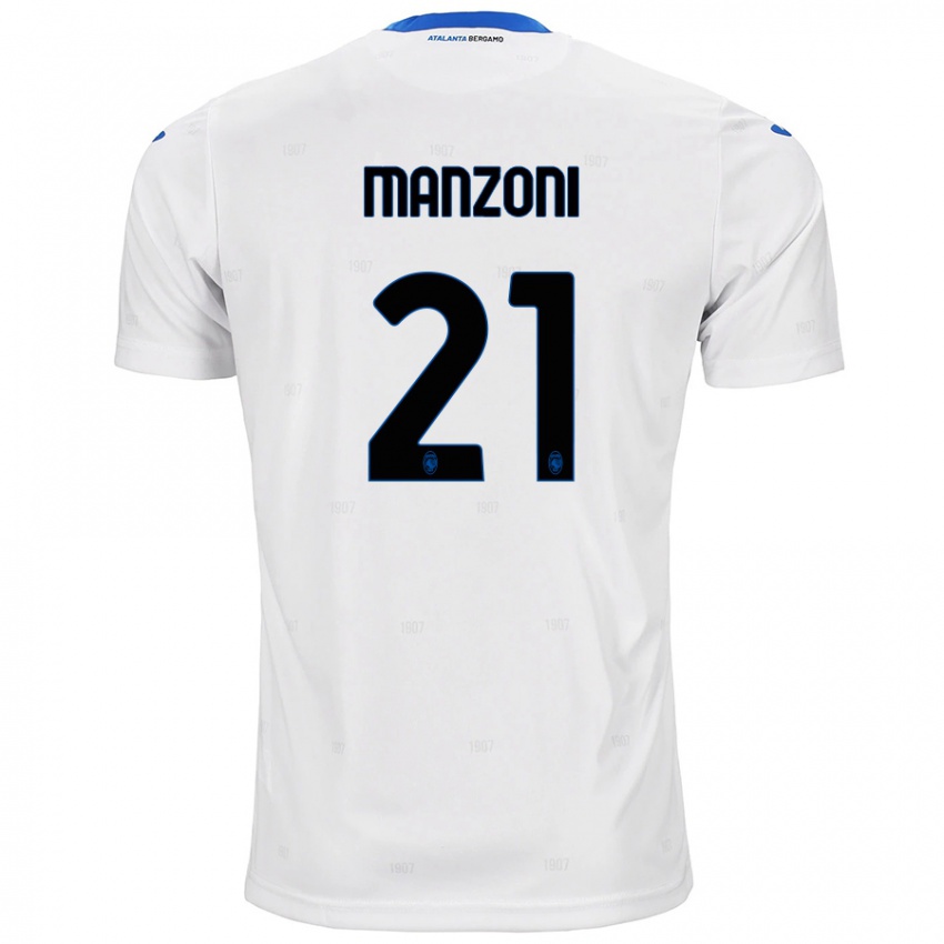 Kinder Alberto Manzoni #21 Weiß Auswärtstrikot Trikot 2024/25 T-Shirt Schweiz