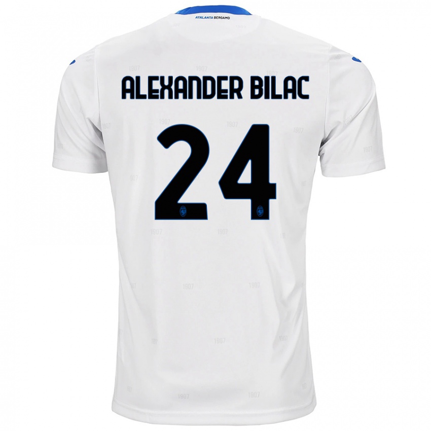 Kinder Max Alexander Bilac #24 Weiß Auswärtstrikot Trikot 2024/25 T-Shirt Schweiz