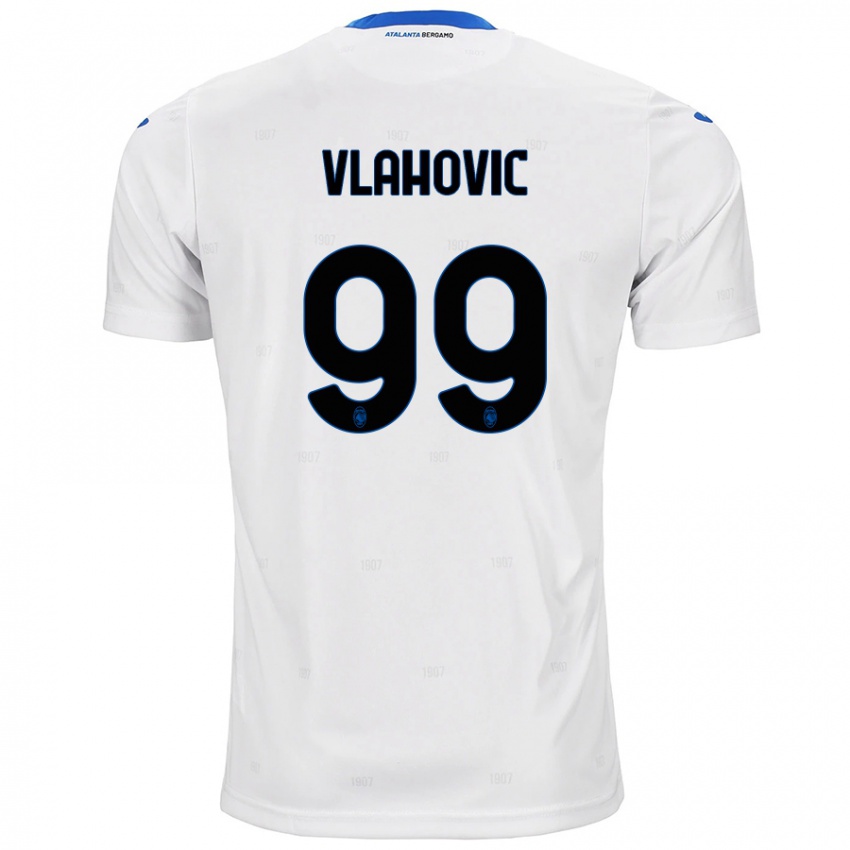 Kinder Vanja Vlahovic #99 Weiß Auswärtstrikot Trikot 2024/25 T-Shirt Schweiz