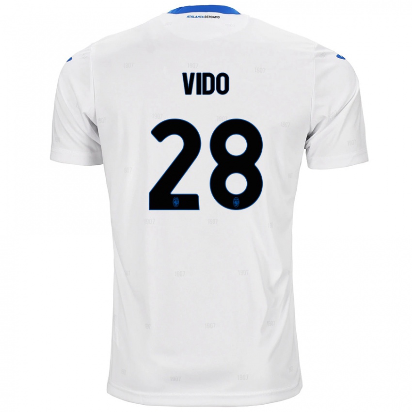 Kinder Luca Vido #28 Weiß Auswärtstrikot Trikot 2024/25 T-Shirt Schweiz