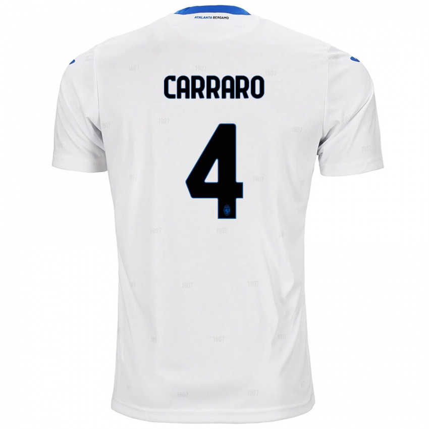 Kinder Marco Carraro #4 Weiß Auswärtstrikot Trikot 2024/25 T-Shirt Schweiz